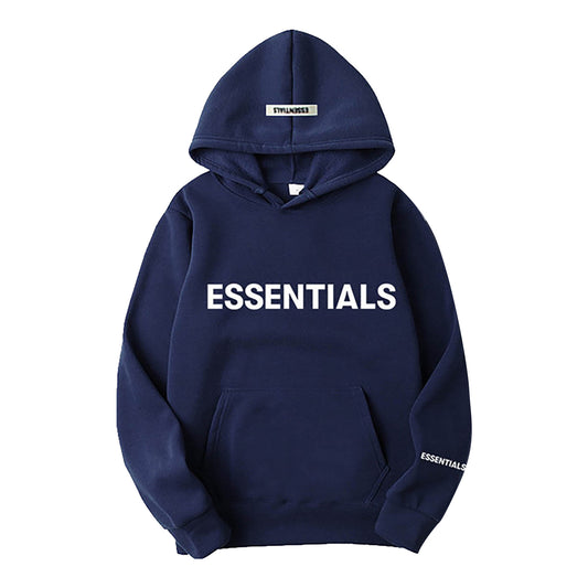 Fear Of God Essentials Letter Print Long Sleeve Hooded Pullover Sweatshirt