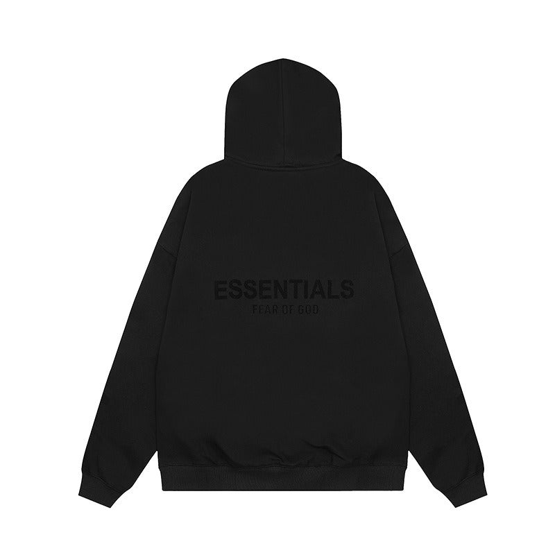 Fear Of God Essentials Flocked Letter Hooded Cotton Sweatshirt