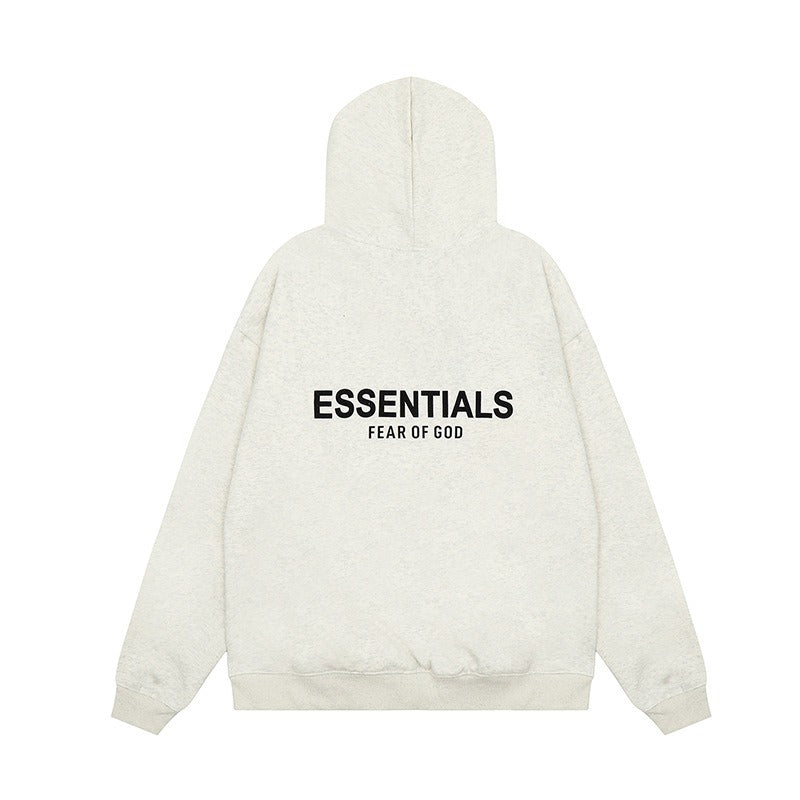 Fear Of God Essentials Flocked Letter Hooded Cotton Sweatshirt