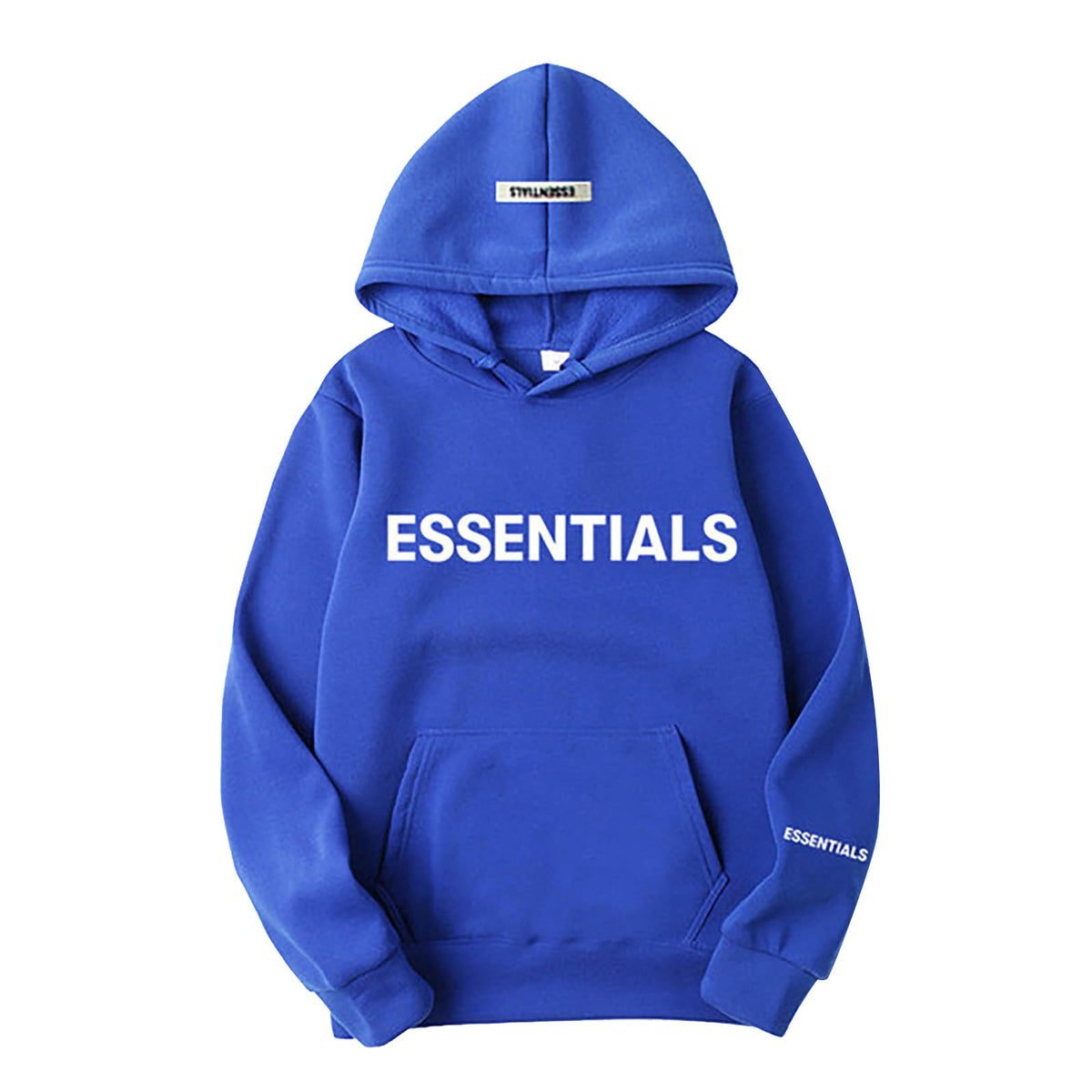 Fear Of God Essentials Letter Print Long Sleeve Hooded Pullover Sweatshirt