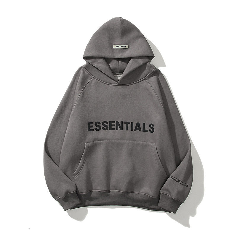 FEAROFGOD Essentials Double Line Fleece Hoodie Unisex Letter Print Sweatshirt