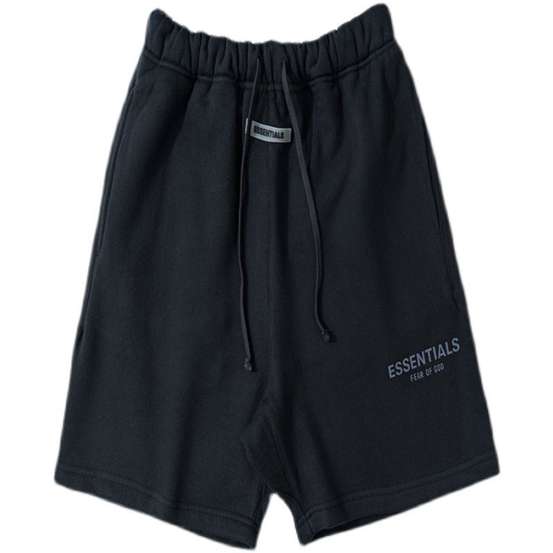 Fear Of God Essentials Mens Reflective Cotton Sports Shorts for Summer