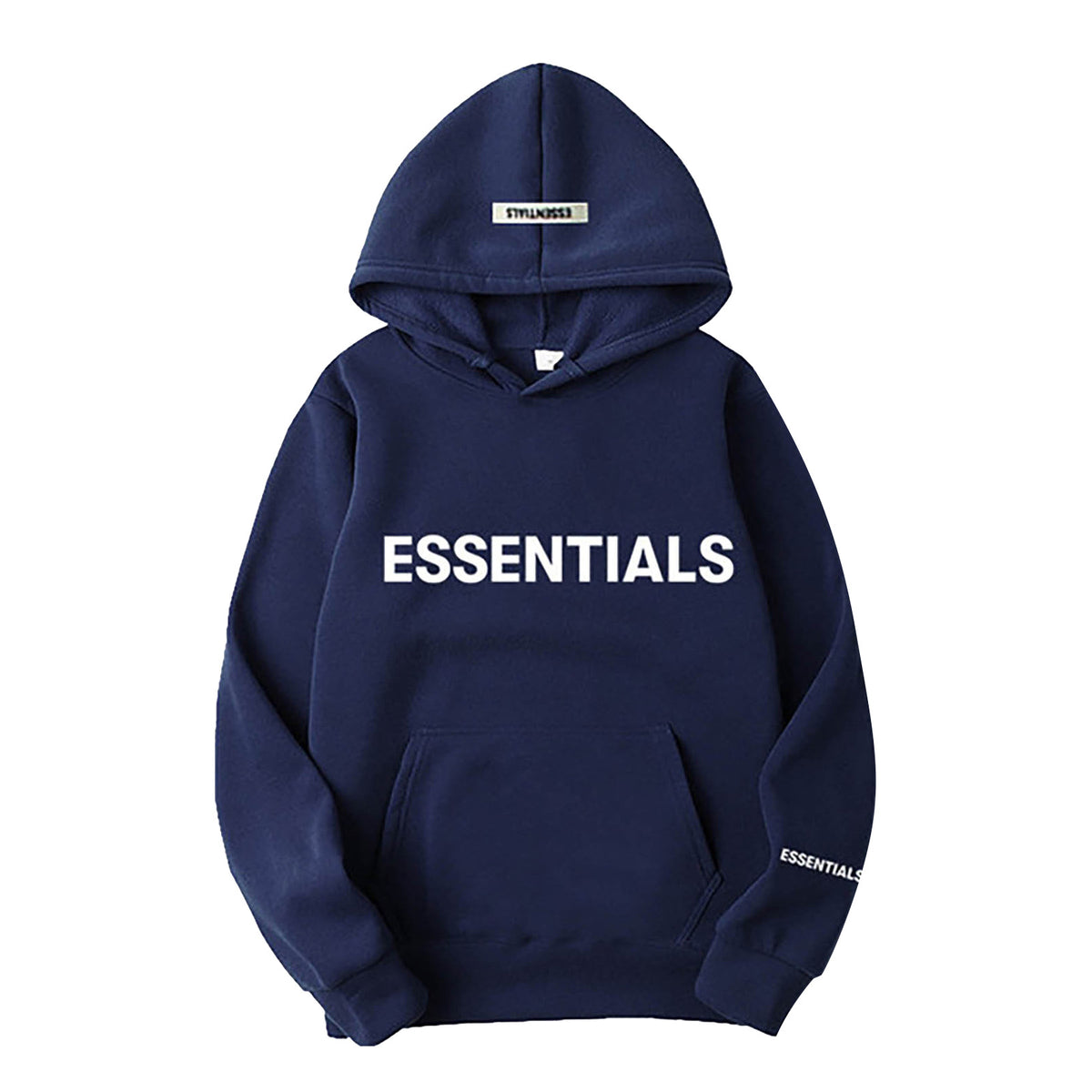 Fear Of God Essentials Letter Print Long Sleeve Hooded Pullover Sweatshirt