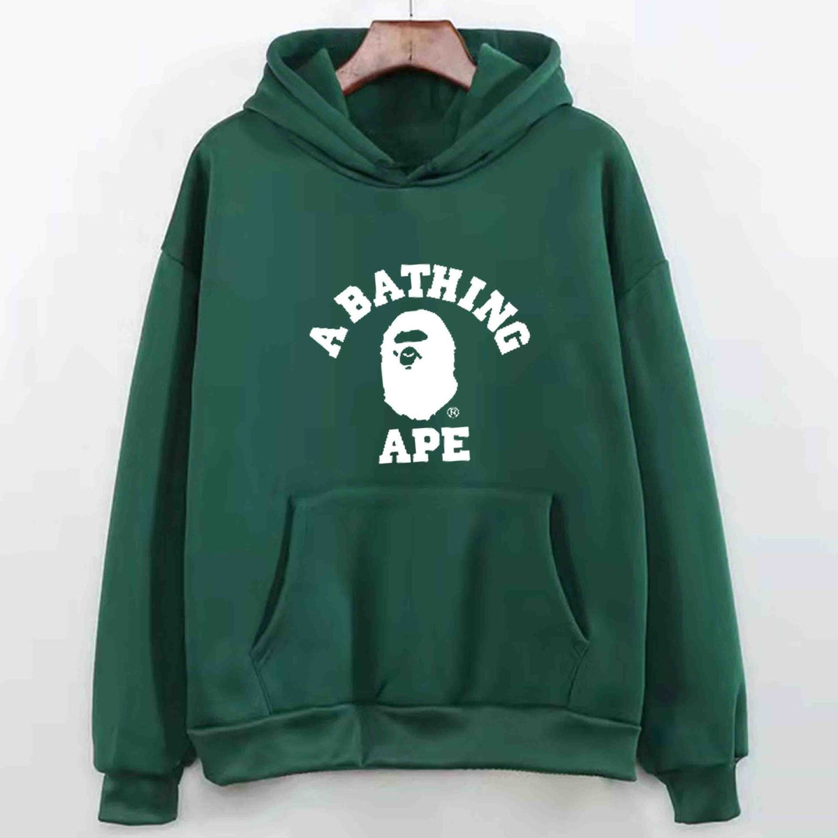 BAPE Letter Print Long Sleeve Hooded Sweatshirt For Unisex Casual Wear