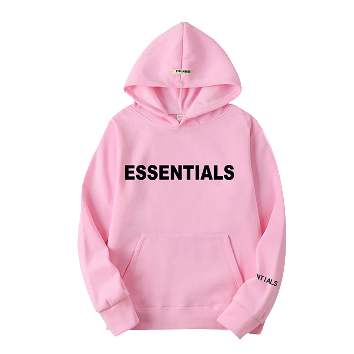 Fear Of God Essentials Letter Print Long Sleeve Hooded Pullover Sweatshirt