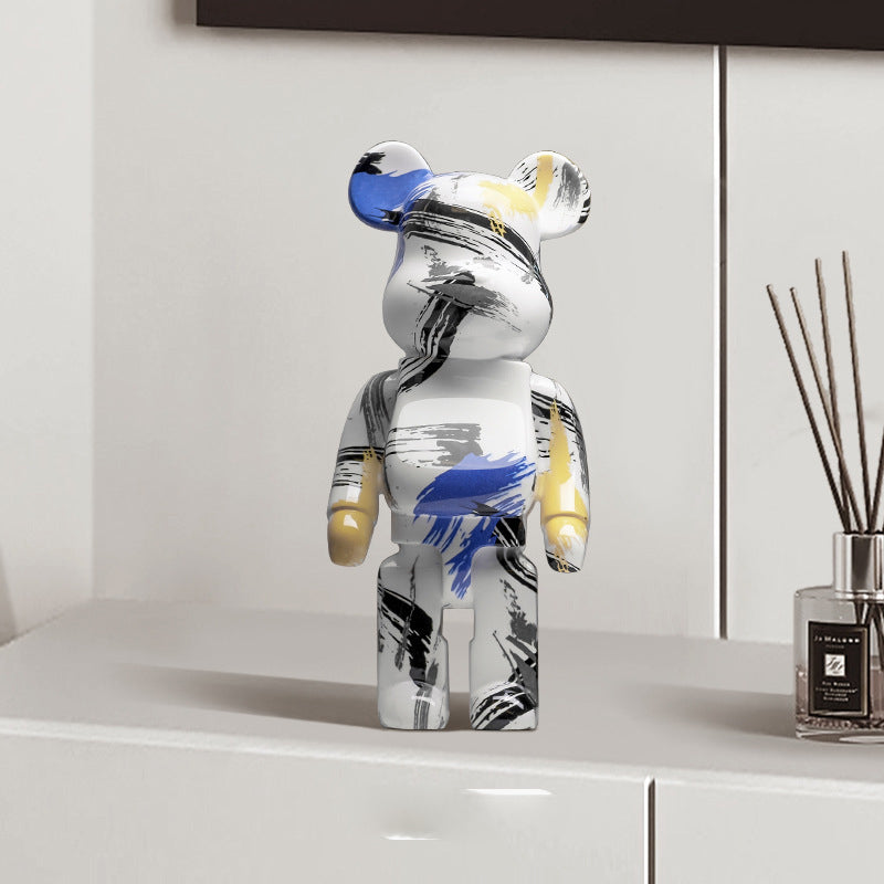 Bearbrick Graffiti Bear Ornament 27CM Resin Living Room Decoration
