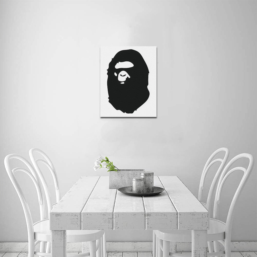Bathing Ape Head Framed Canvas Wall Art Print 16x20 Inch Cotton Canvas