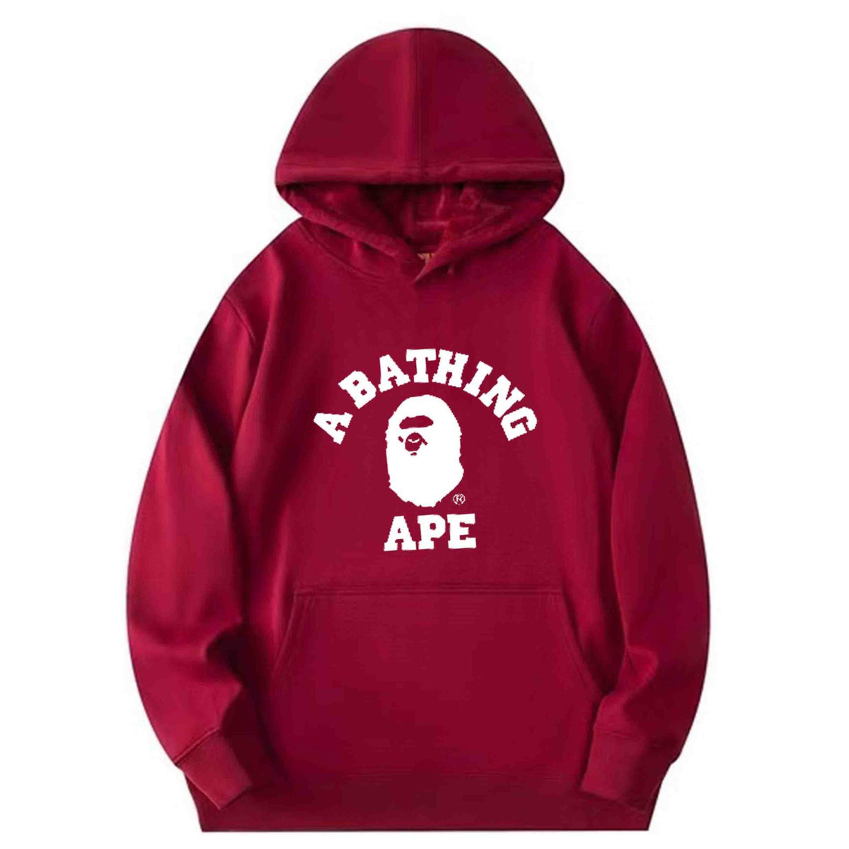 BAPE Letter Print Long Sleeve Hooded Sweatshirt For Unisex Casual Wear