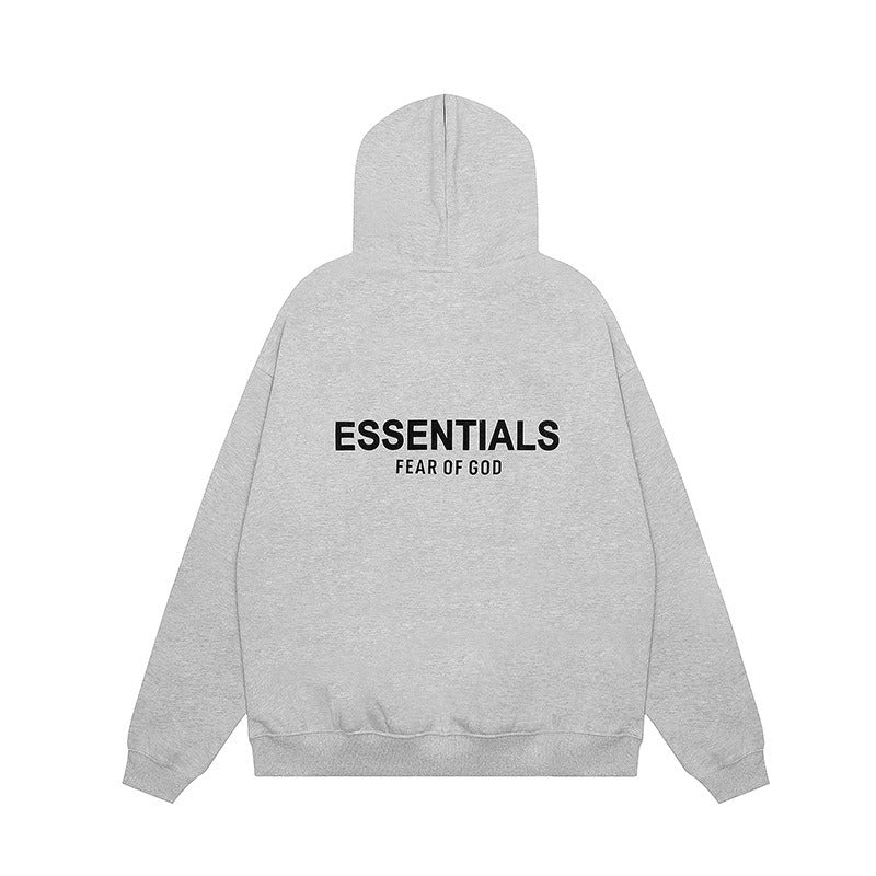 Fear Of God Essentials Flocked Letter Hooded Cotton Sweatshirt