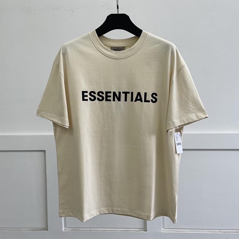Fear Of God Essentials Cotton Letter Print Loose Fit Short Sleeve T Shirt