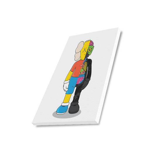 Simpsons KAWS Framed Canvas Wall Art Print 16 By 20 Inch Cotton Artwork