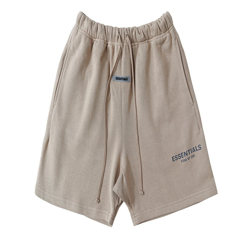 Fear Of God Essentials Mens Reflective Cotton Sports Shorts for Summer