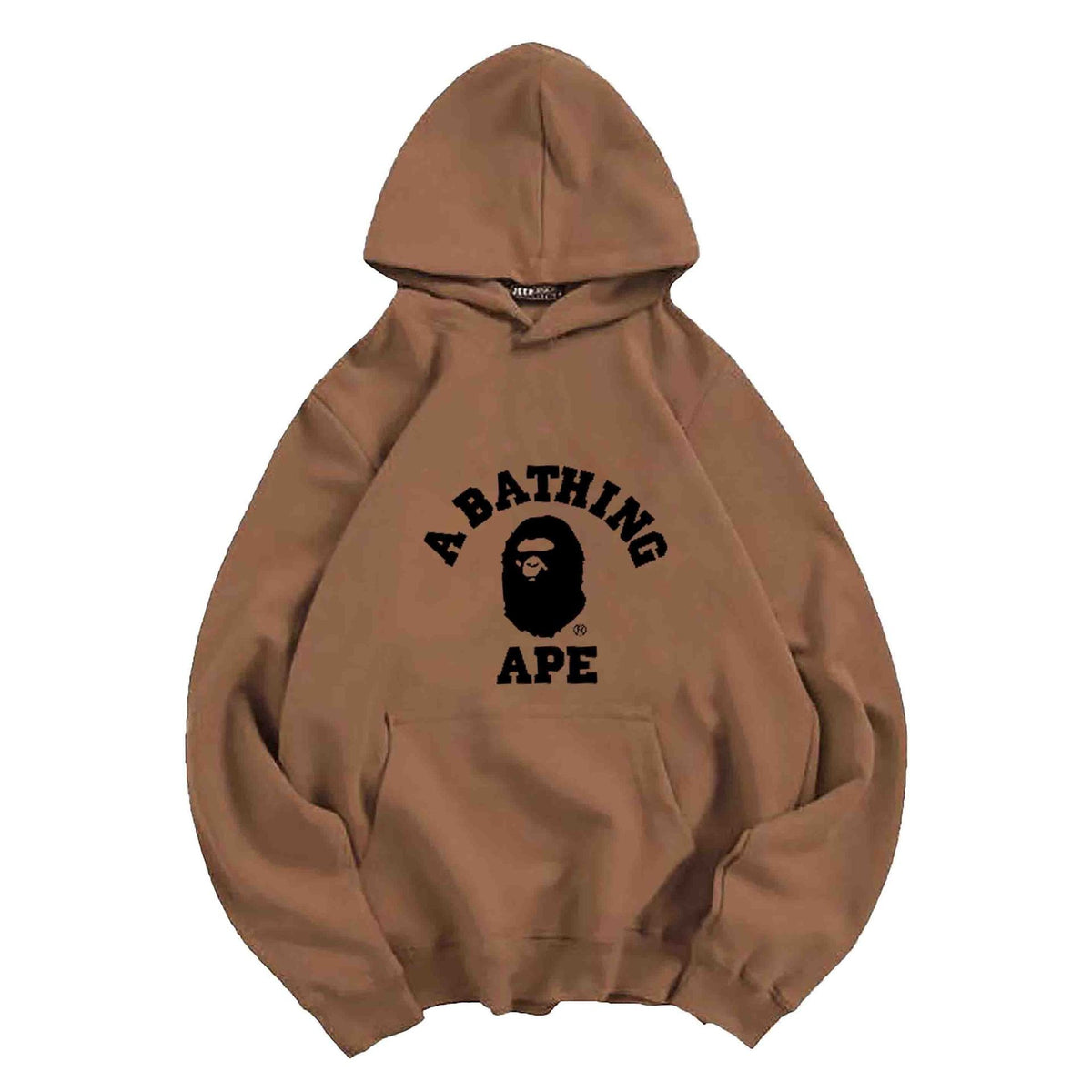 BAPE Letter Print Long Sleeve Hooded Sweatshirt For Unisex Casual Wear