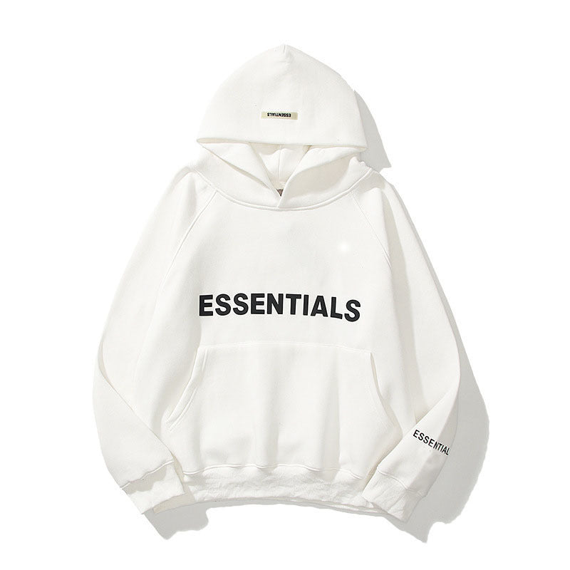 FEAROFGOD Essentials Double Line Fleece Hoodie Unisex Letter Print Sweatshirt