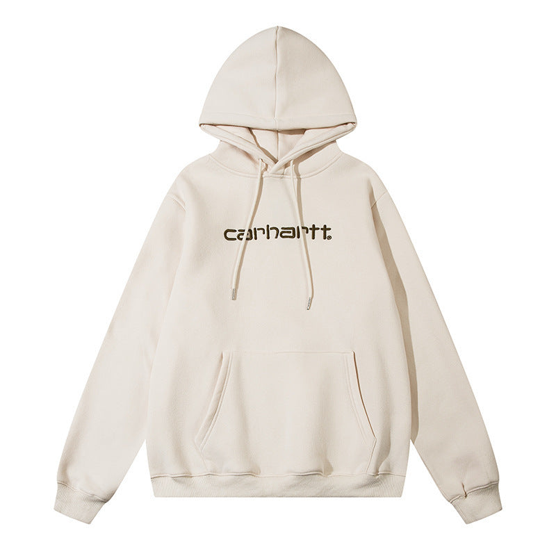 Mens Oversized Hooded Collegiate Letter Print Pullover Sweatshirt Jacket