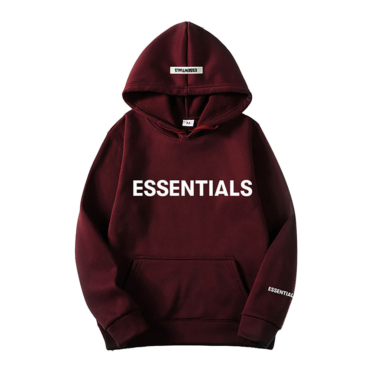 Fear Of God Essentials Letter Print Long Sleeve Hooded Pullover Sweatshirt