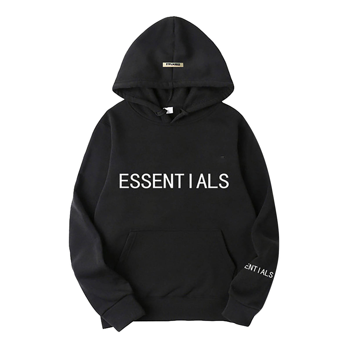 Fear Of God Essentials Letter Print Long Sleeve Hooded Pullover Sweatshirt