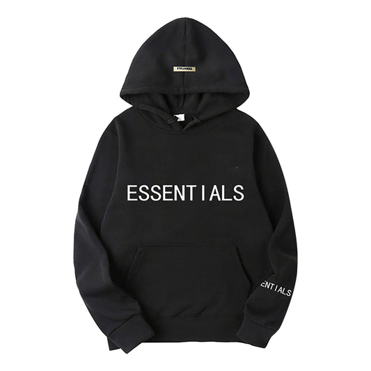 Fear Of God Essentials Letter Print Long Sleeve Hooded Pullover Sweatshirt