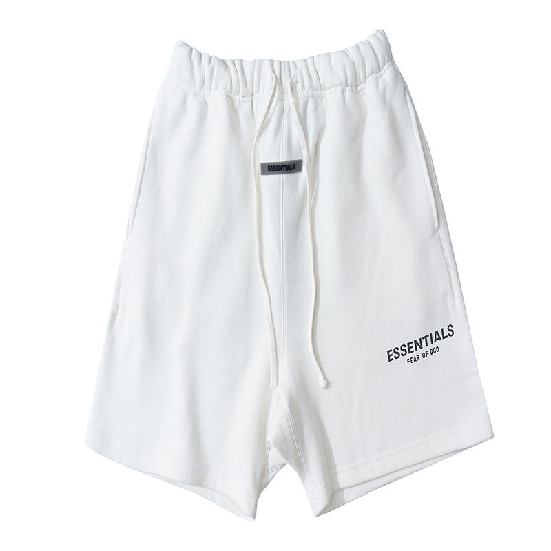 Fear Of God Essentials Mens Reflective Cotton Sports Shorts for Summer