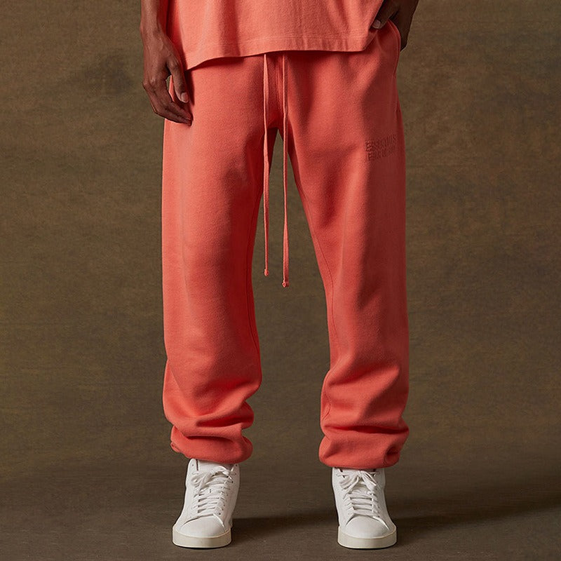 Fear Of God Essentials Double Line Silicone Letter Fleece Pants for Men
