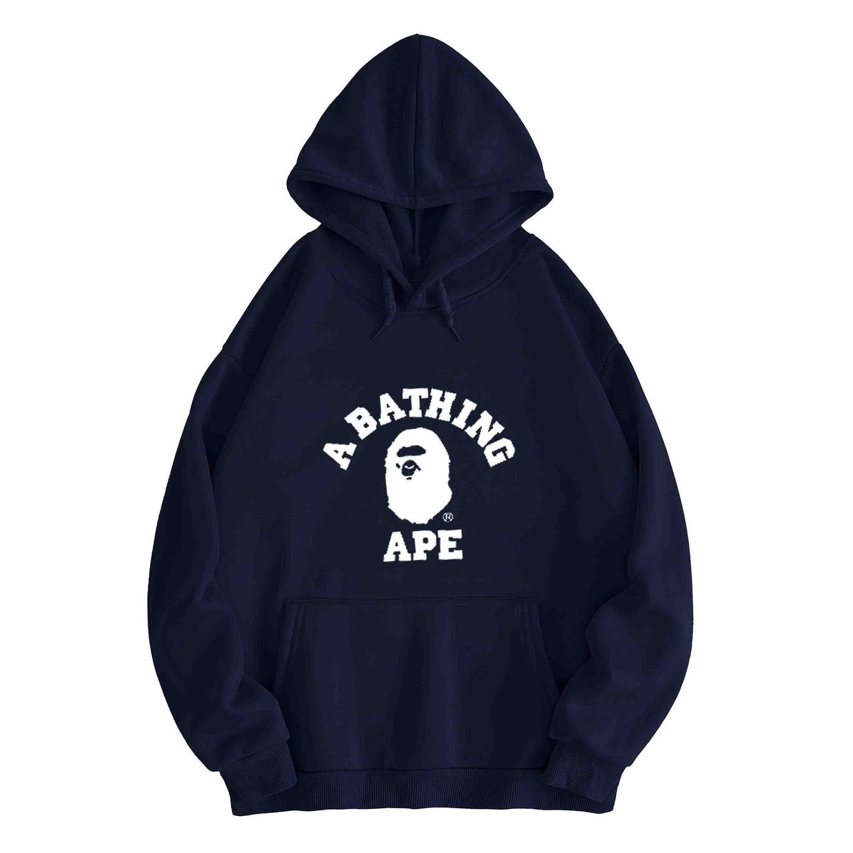 BAPE Letter Print Long Sleeve Hooded Sweatshirt For Unisex Casual Wear