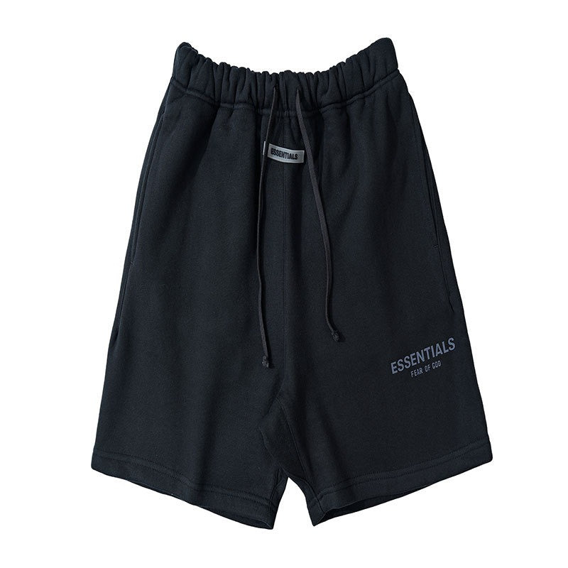 Fear Of God Essentials Mens Reflective Cotton Sports Shorts for Summer