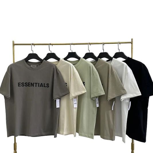 Fear Of God Essentials Cotton Letter Print Loose Fit Short Sleeve T Shirt