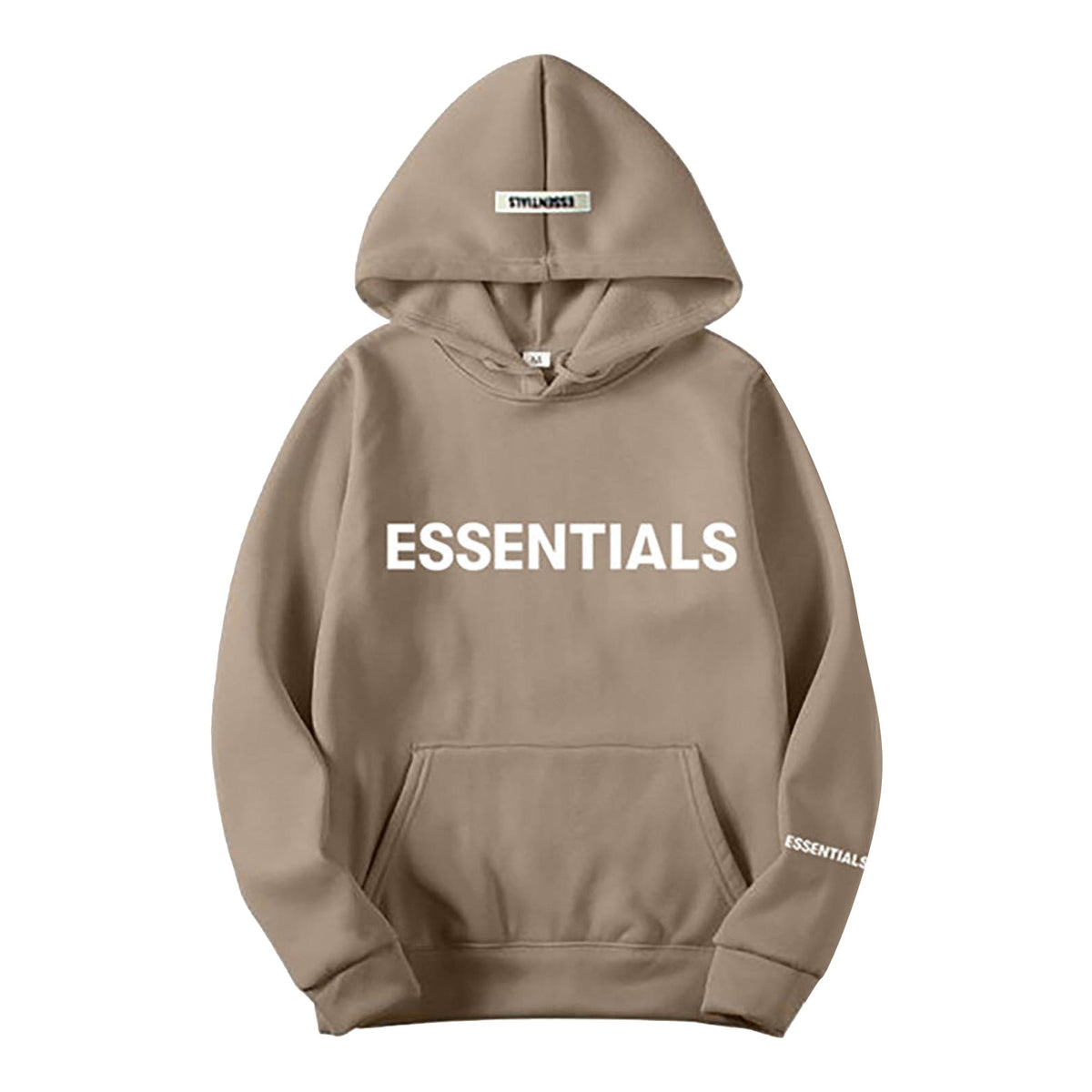 Fear Of God Essentials Letter Print Long Sleeve Hooded Pullover Sweatshirt