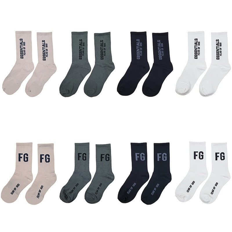 Fear Of God Essentials Cotton Tube Socks Unisex Sports Medium Fit