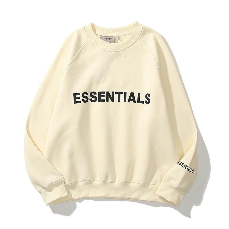 FEAROFGOD Essentials Double Line Fleece Hoodie Unisex Letter Print Sweatshirt