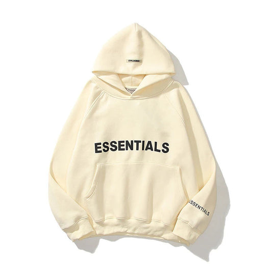 FEAROFGOD Essentials Double Line Fleece Hoodie Unisex Letter Print Sweatshirt
