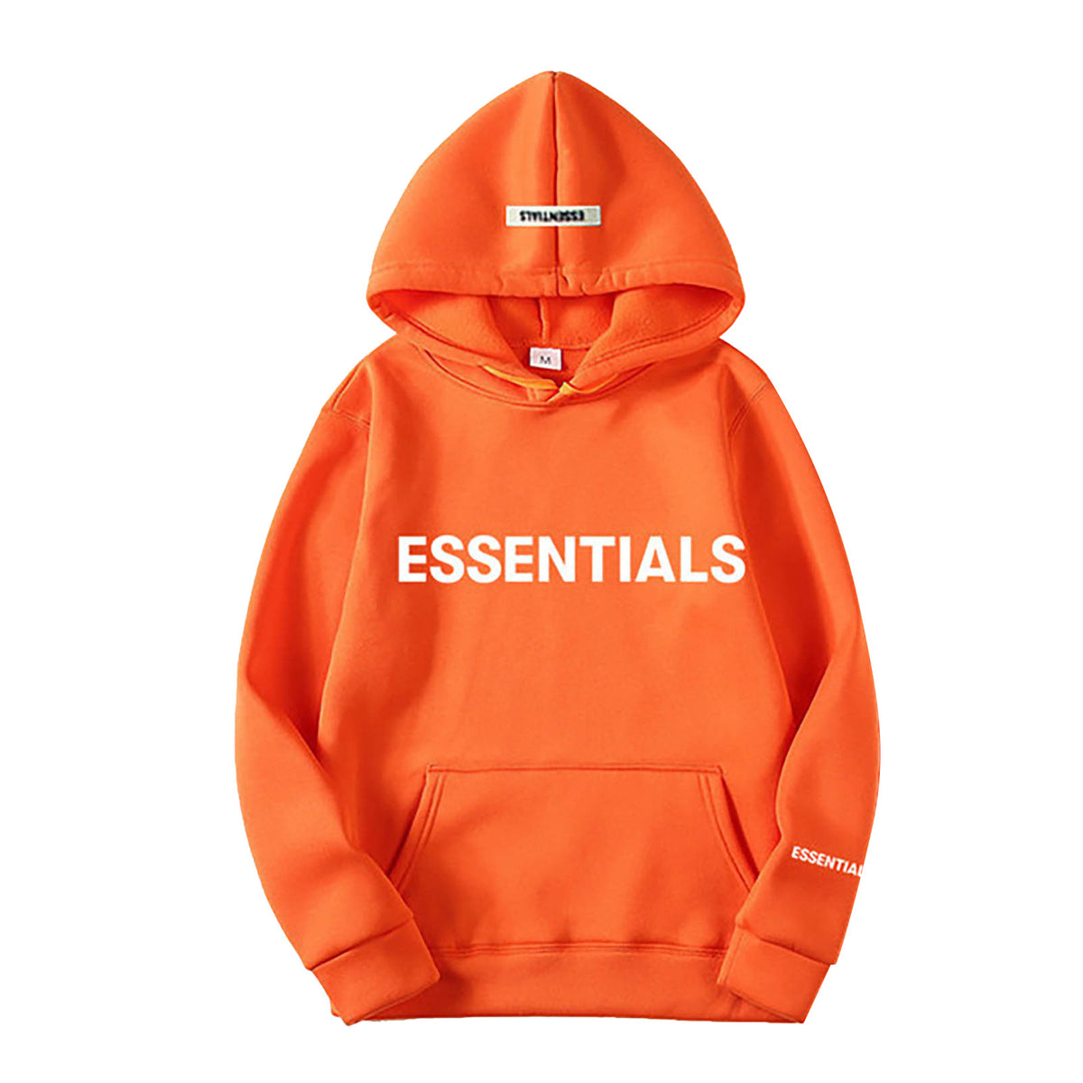 Fear Of God Essentials Letter Print Long Sleeve Hooded Pullover Sweatshirt