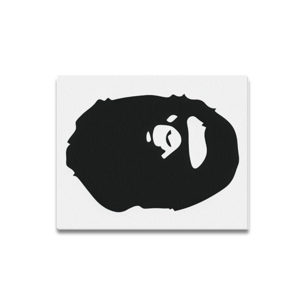 Bathing Ape Head Framed Canvas Wall Art Print 16x20 Inch Cotton Canvas