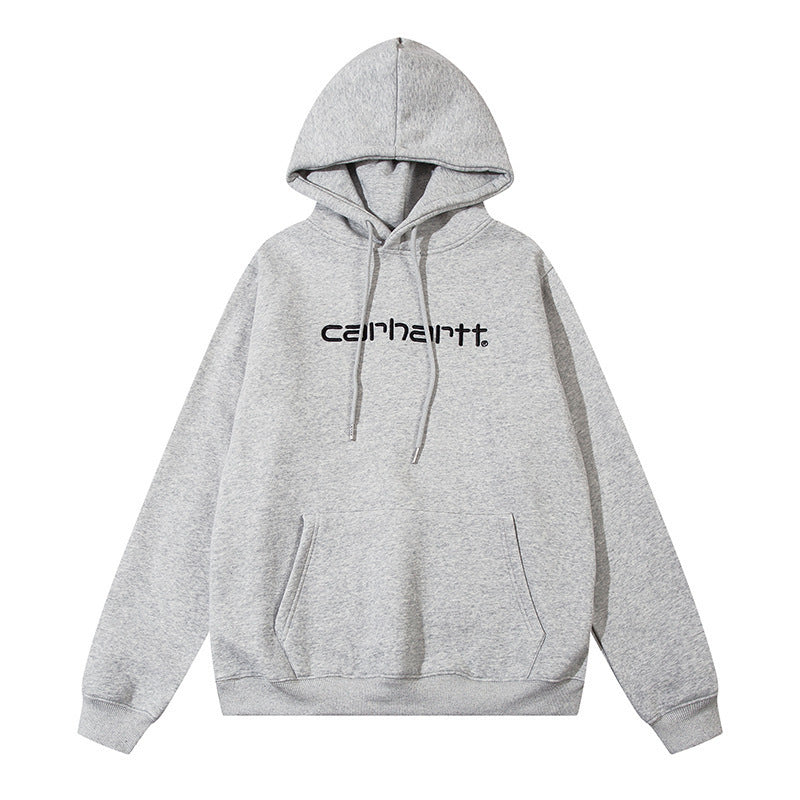 Mens Oversized Hooded Collegiate Letter Print Pullover Sweatshirt Jacket