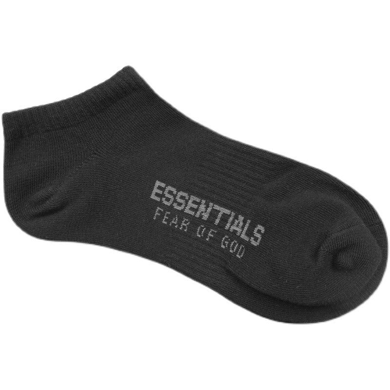 Fear Of God Essentials Cotton Boat Socks Unisex Breathable Sports Socks