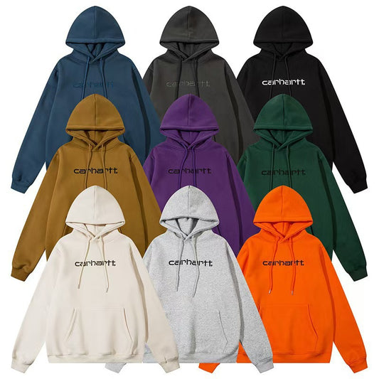 Mens Oversized Hooded Collegiate Letter Print Pullover Sweatshirt Jacket