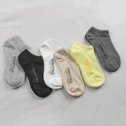 Fear Of God Essentials Cotton Boat Socks Unisex Breathable Sports Socks