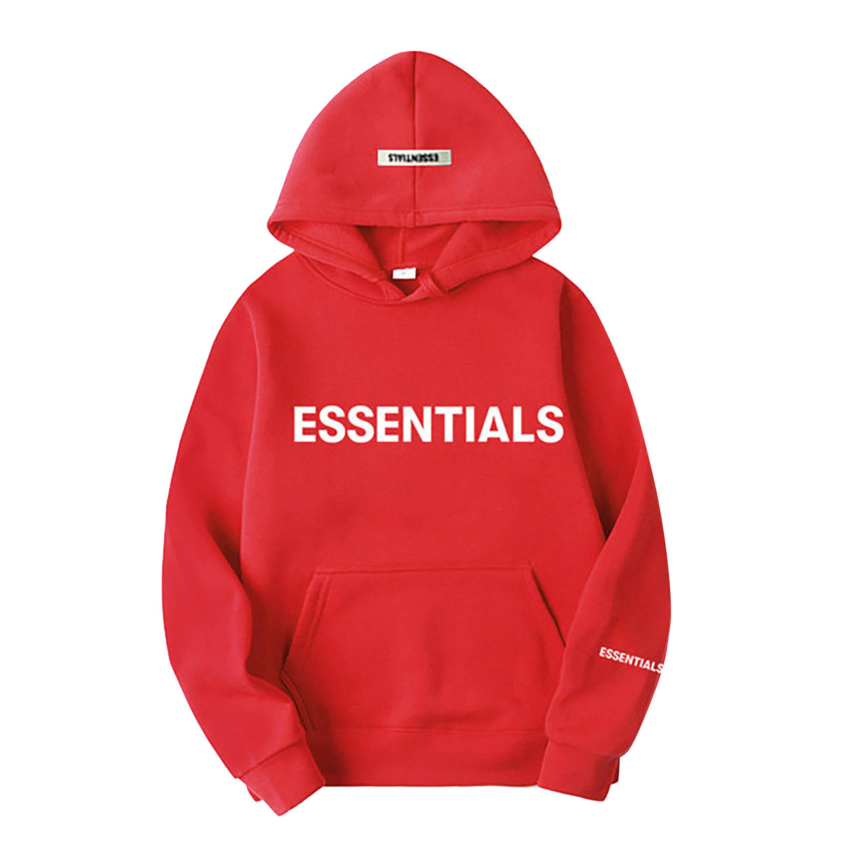 Fear Of God Essentials Letter Print Long Sleeve Hooded Pullover Sweatshirt