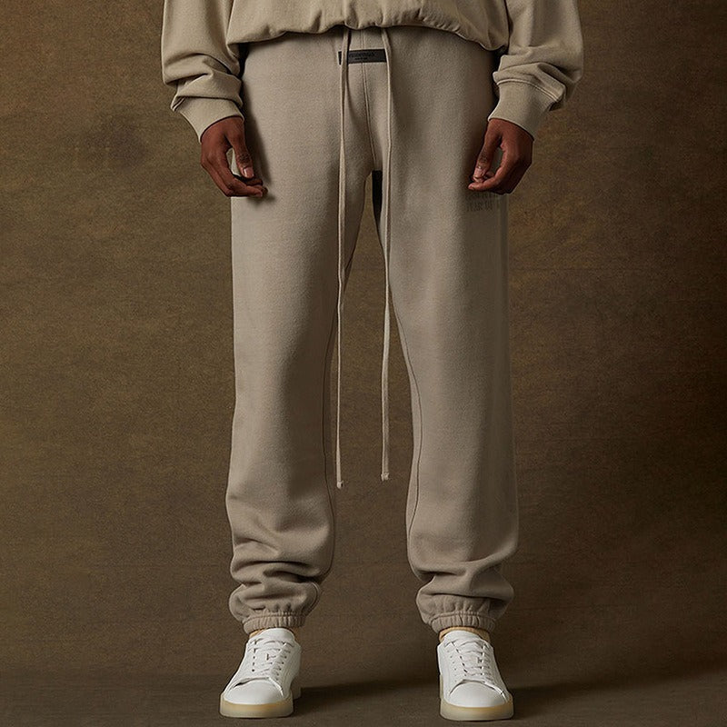 Fear Of God Essentials Double Line Silicone Letter Fleece Pants for Men