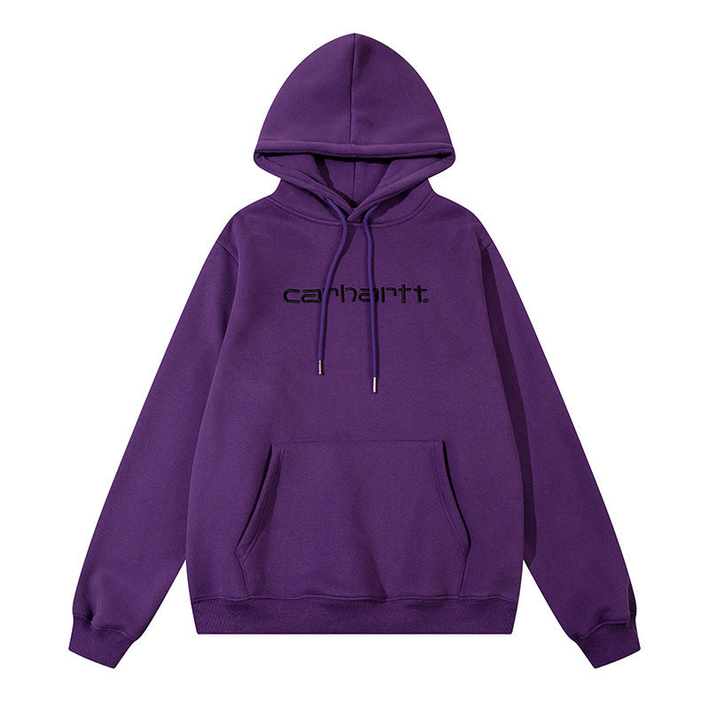 Mens Oversized Hooded Collegiate Letter Print Pullover Sweatshirt Jacket
