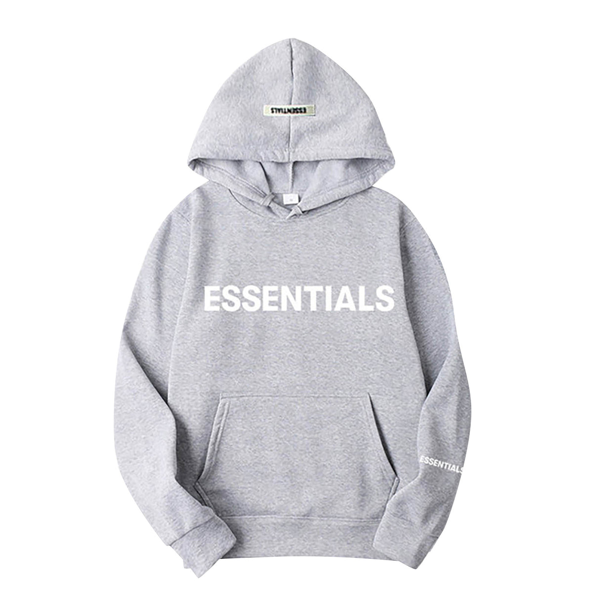 Fear Of God Essentials Letter Print Long Sleeve Hooded Pullover Sweatshirt