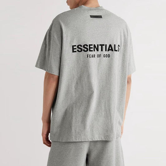 Fear Of God Essentials Season 8 Flocking Print Loose Fit Cotton T Shirt