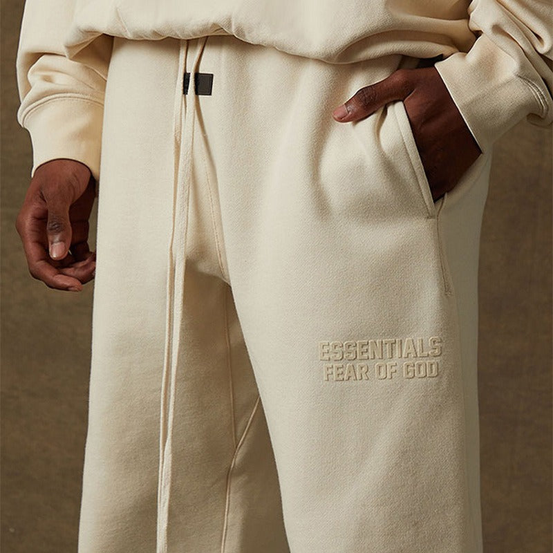 Fear Of God Essentials Double Line Silicone Letter Fleece Pants for Men