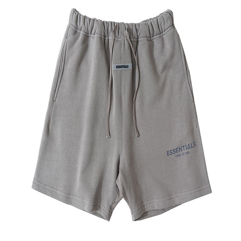 Fear Of God Essentials Mens Reflective Cotton Sports Shorts for Summer