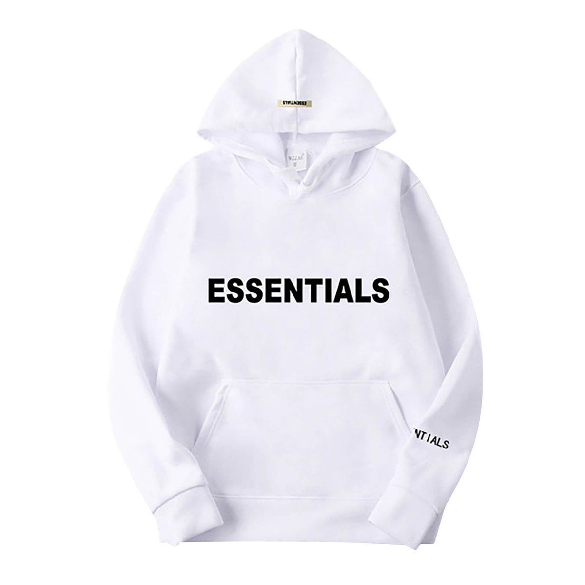 Fear Of God Essentials Letter Print Long Sleeve Hooded Pullover Sweatshirt