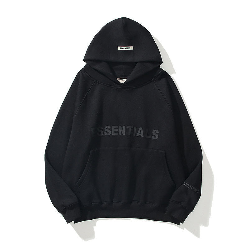 FEAROFGOD Essentials Double Line Fleece Hoodie Unisex Letter Print Sweatshirt