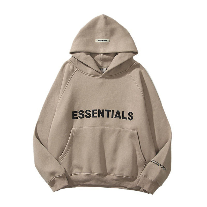 FEAROFGOD Essentials Double Line Fleece Hoodie Unisex Letter Print Sweatshirt