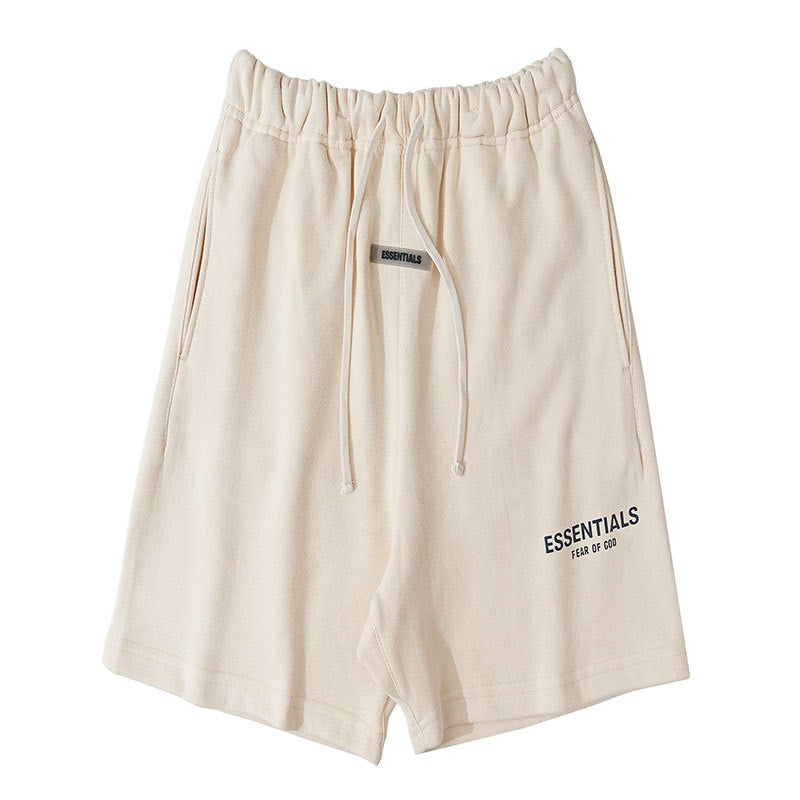 Fear Of God Essentials Mens Reflective Cotton Sports Shorts for Summer