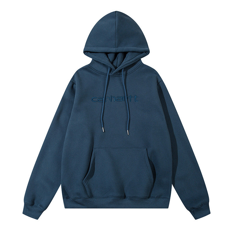 Mens Oversized Hooded Collegiate Letter Print Pullover Sweatshirt Jacket