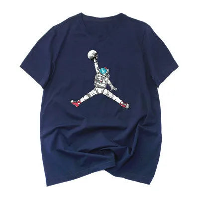 Astronaut Jordan Logo Mens Cotton Short Sleeve T Shirt Casual Tee